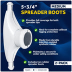 Set of 2 UV-Resistant Rubber Spreader Boots 5-3/4" with 1" Opening