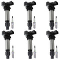 Set of 6 Ignition Coils & NGK Platinum Spark Plugs for ATS Aura CTS Impala (2010–2015)