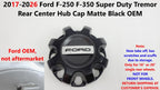 Rear Center Hub Cap for Ford F250 F350 Super Duty (2017–2026) Matte Black