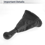 5 Speed Shift Knob with Boot Cover for Chevrolet Spark (2011–2015) Faux Leather