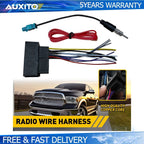 Radio Wiring Harness & Antenna Adapter for Jeep Dodge Challenger Chrysler (H)
