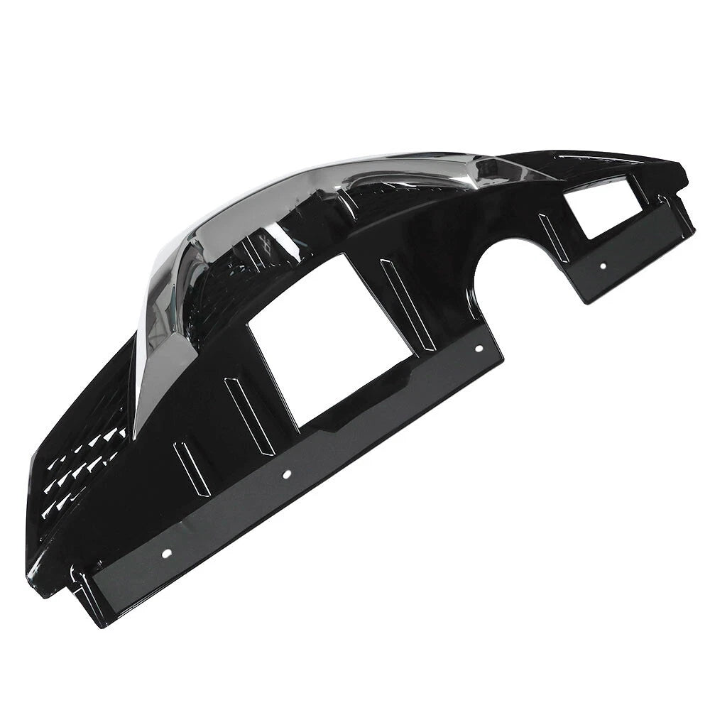 Front Upper Grille Replacement Set for Nissan Rogue (2014-2015) Black Chrome