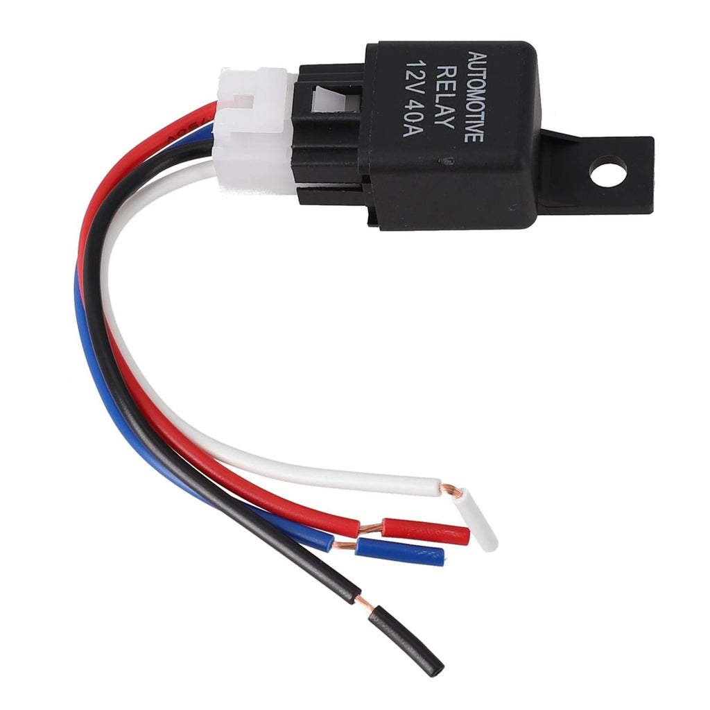 4 Pin SPST Relay with Cable for Automotive Van Boat Bike (12V, 40A)