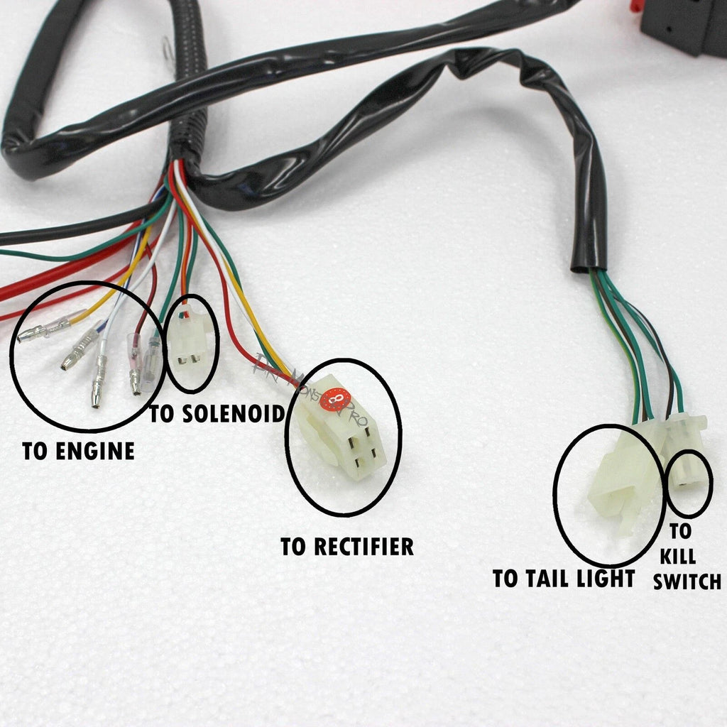 Wiring Harness Loom for 50/70/90/110/125cc Quad Bike Buggy GoKart (N/A)
