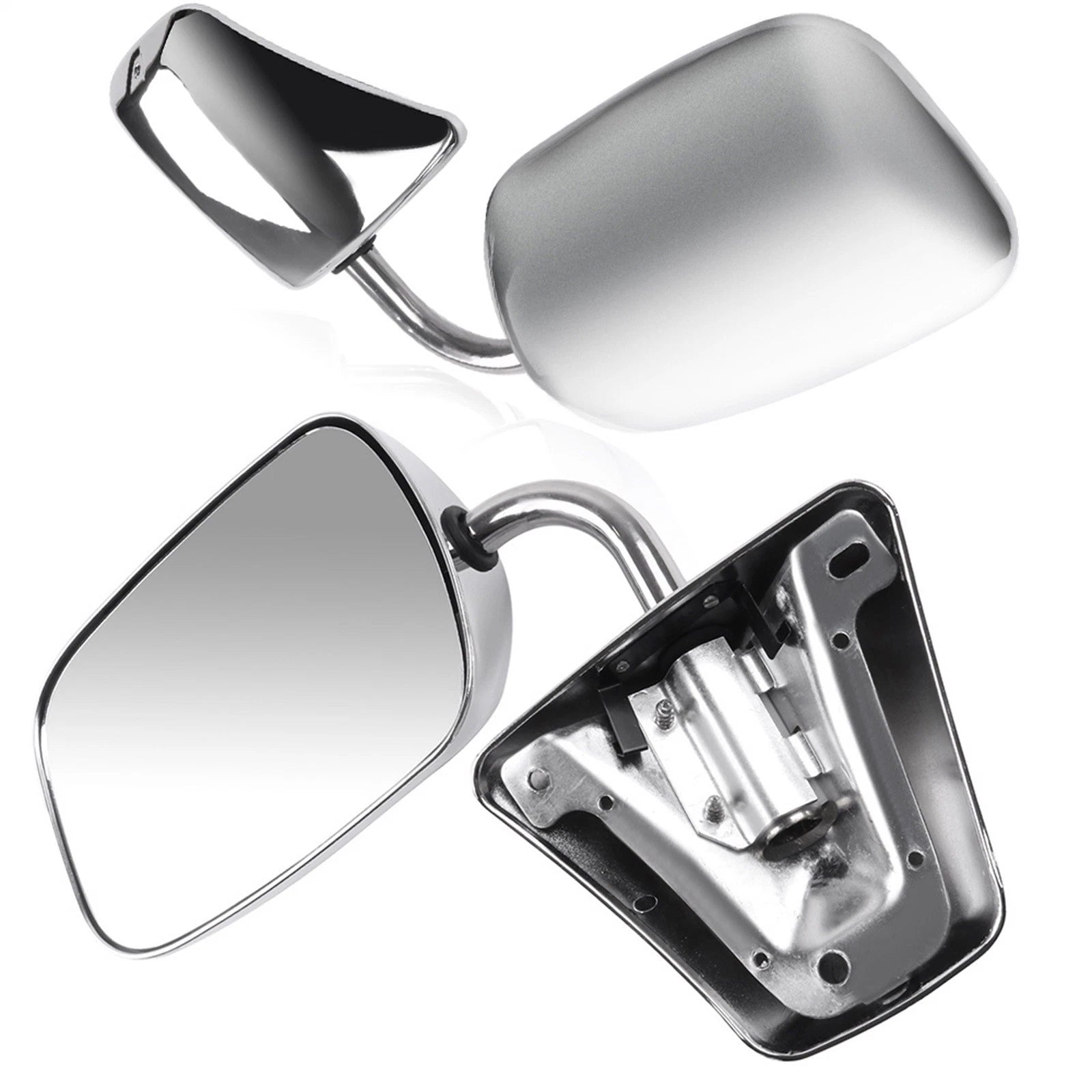 Set of 2 Chrome Side View Mirrors for Chevy C10 K10 Blazer Suburban (1973–1991)