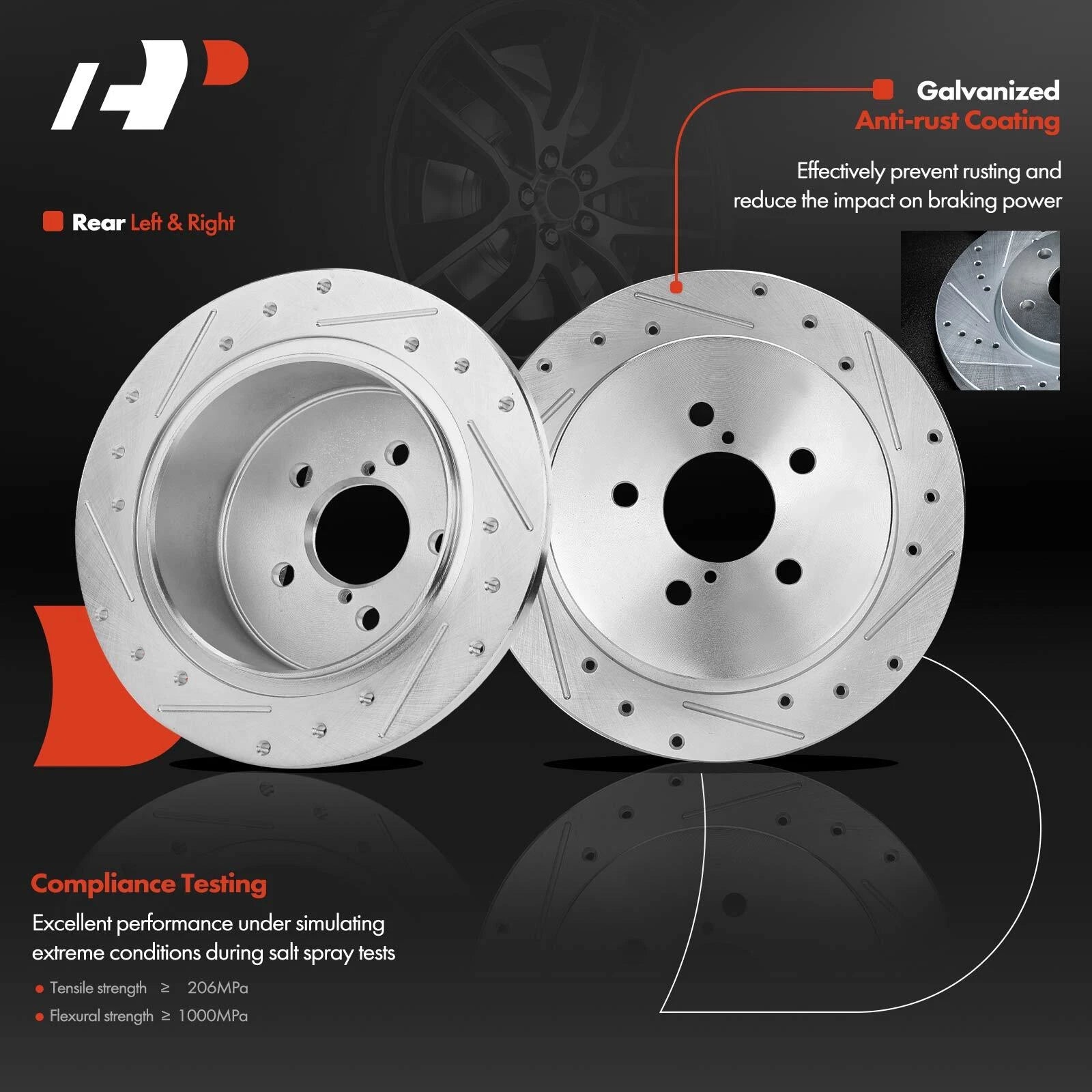 Drilled Brake Rotors & Ceramic Pads for Subaru Outback