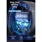 USB Rechargeable Desktop Fan with Wall Mount Bracket