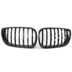 Front Bumper Grille for BMW E46 4D (2002–2005) Gloss Black Diamond Style