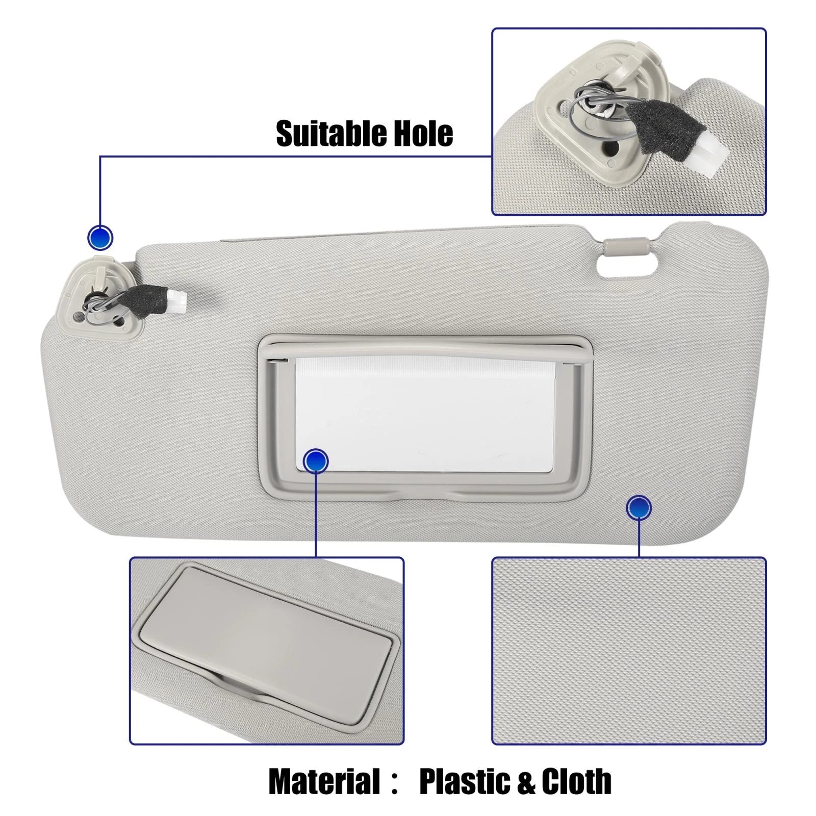 Front Left Sun Visor with Light for Nissan Murano (2009–2014) 96401-1AA1B