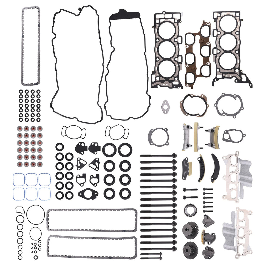 Complete Head Gasket Timing Chain Kit for Cadillac CTS SRX 3.0L V6 (2010–2011)