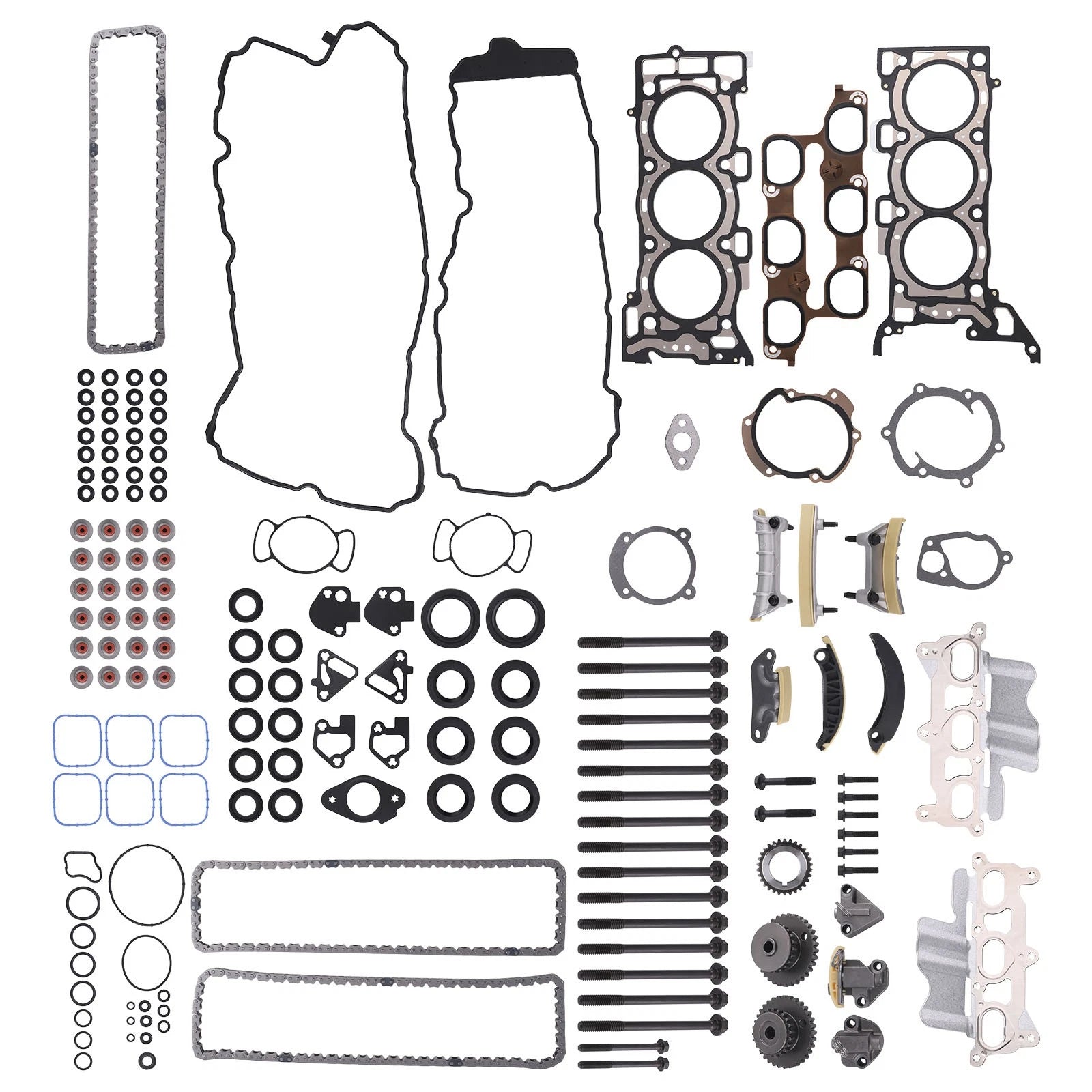 Complete Head Gasket Timing Chain Kit for Cadillac CTS SRX 3.0L V6 (2010–2011)