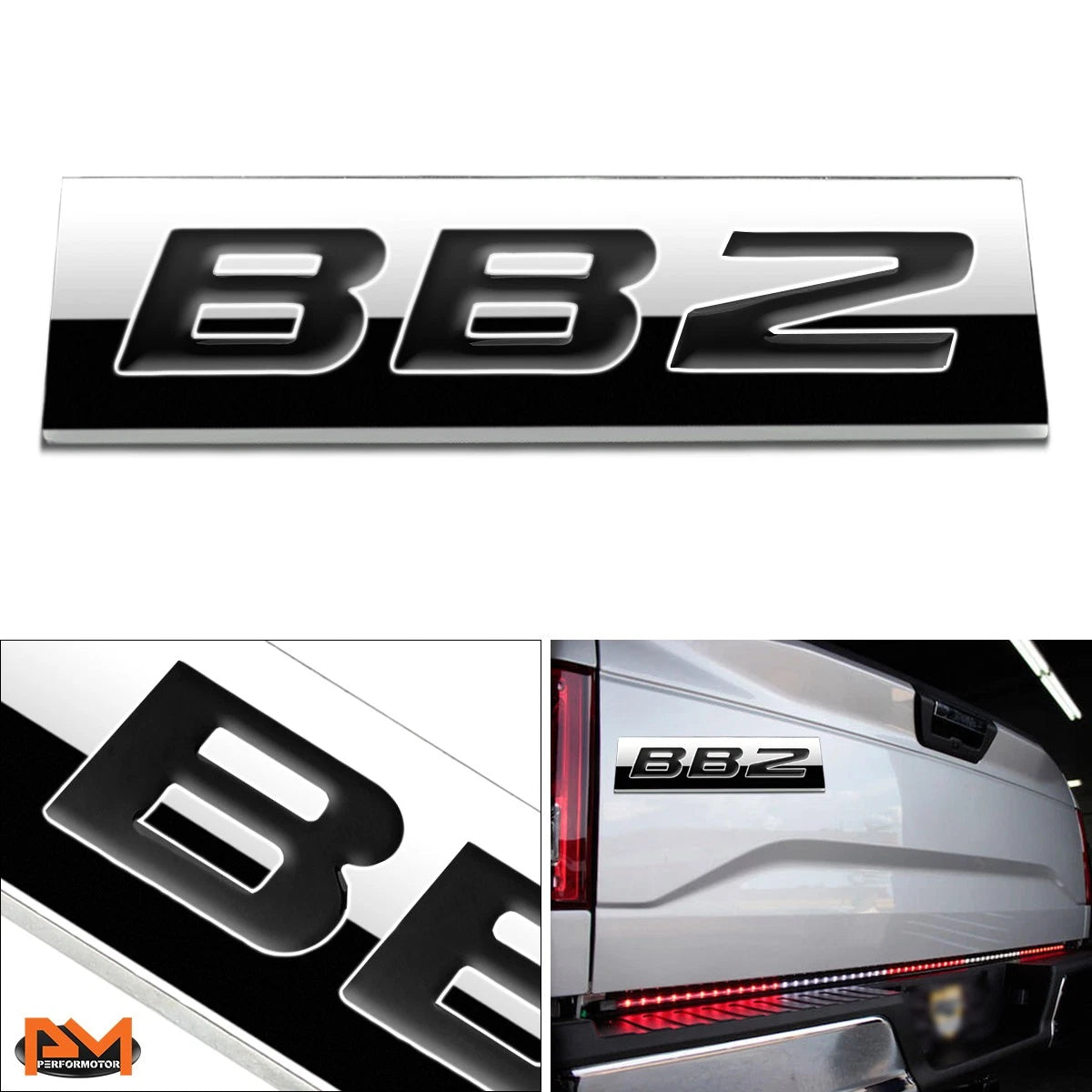 Polished Metal 3D Decal Black Emblem for Honda Prelude (1992–1996)