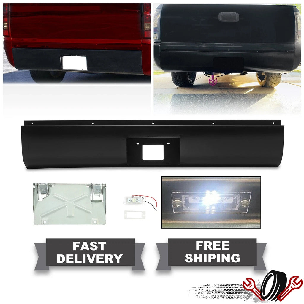 Steel Rear Bumper Roll Pan for Chevy Silverado 1500 (1999–2007)