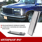 Clear White LED Front Side Marker Lights for GMC C1500 C2500 C3500 (1988–1993)