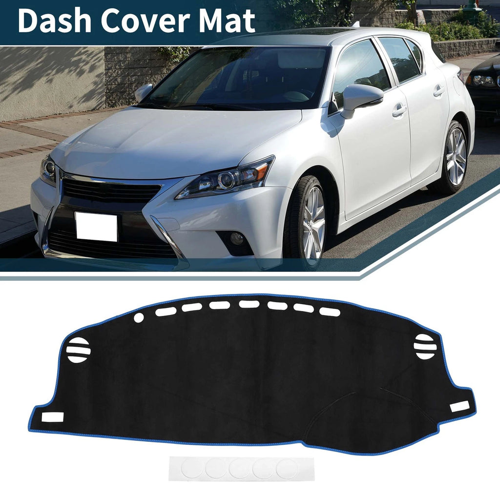 Dashboard Cover Mat for Lexus CT 200H (2011–2019) Sun Protector Black Blue
