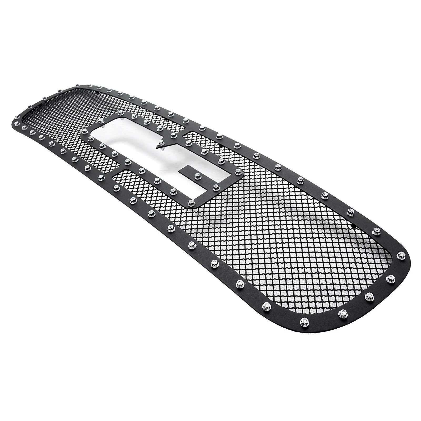 Upper Stainless Black Rivet Mesh Grille for GMC Sierra 1500/Yukon (2001–2002)