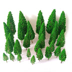 25Pcs Miniature Garden Landscape Decor for Train Railroad Scenery