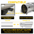 Dual Exhaust Pipe Tail Muffler Tip for Universal Fit (1.4"-2.5") Chrome Stainless Steel