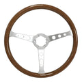 Brushed 3-Spoke Drilled Walnut Steering Wheel for 1963–1982 Corvette