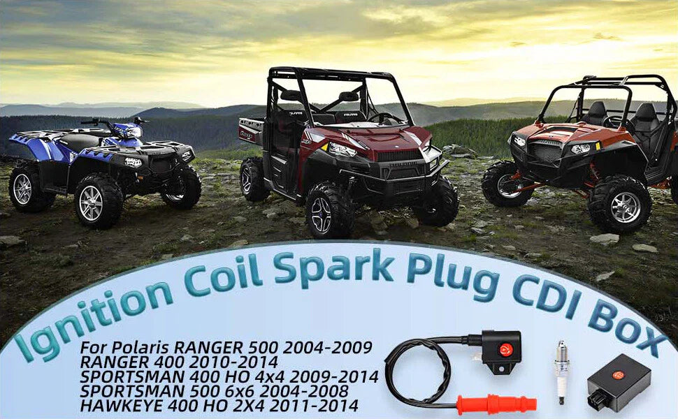 Ignition Coil Spark Plug CDI for Polaris Sportsman (2004-2014)