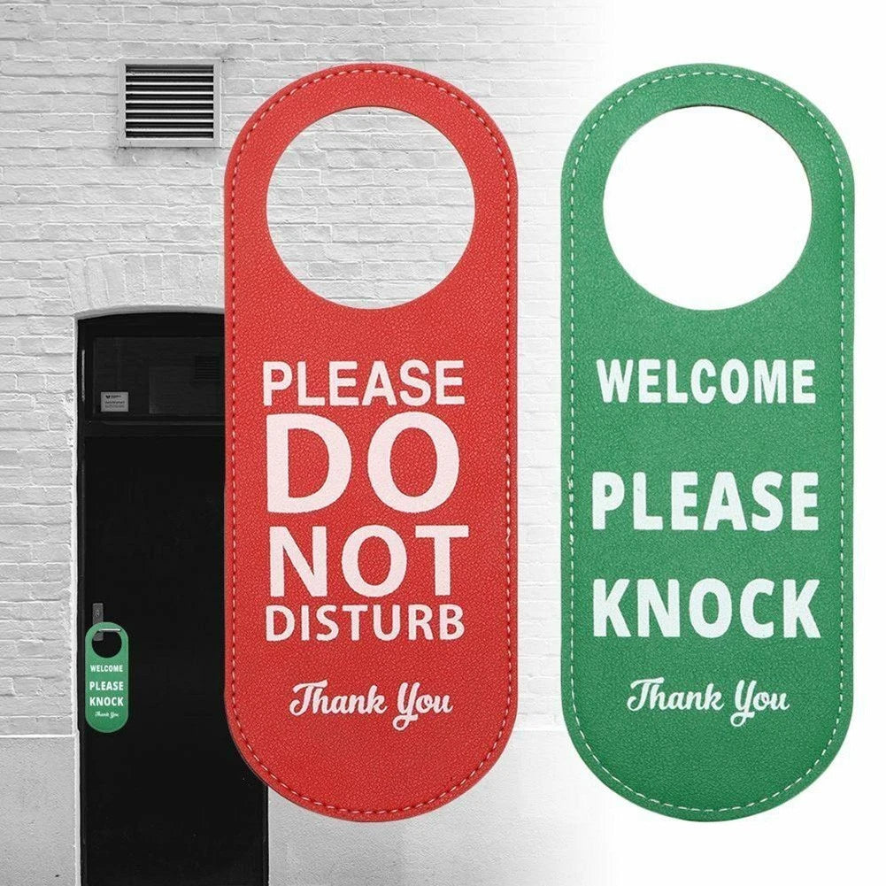 Door Hanger Tag - Do Not Disturb Please Knock Sign for Meeting Room