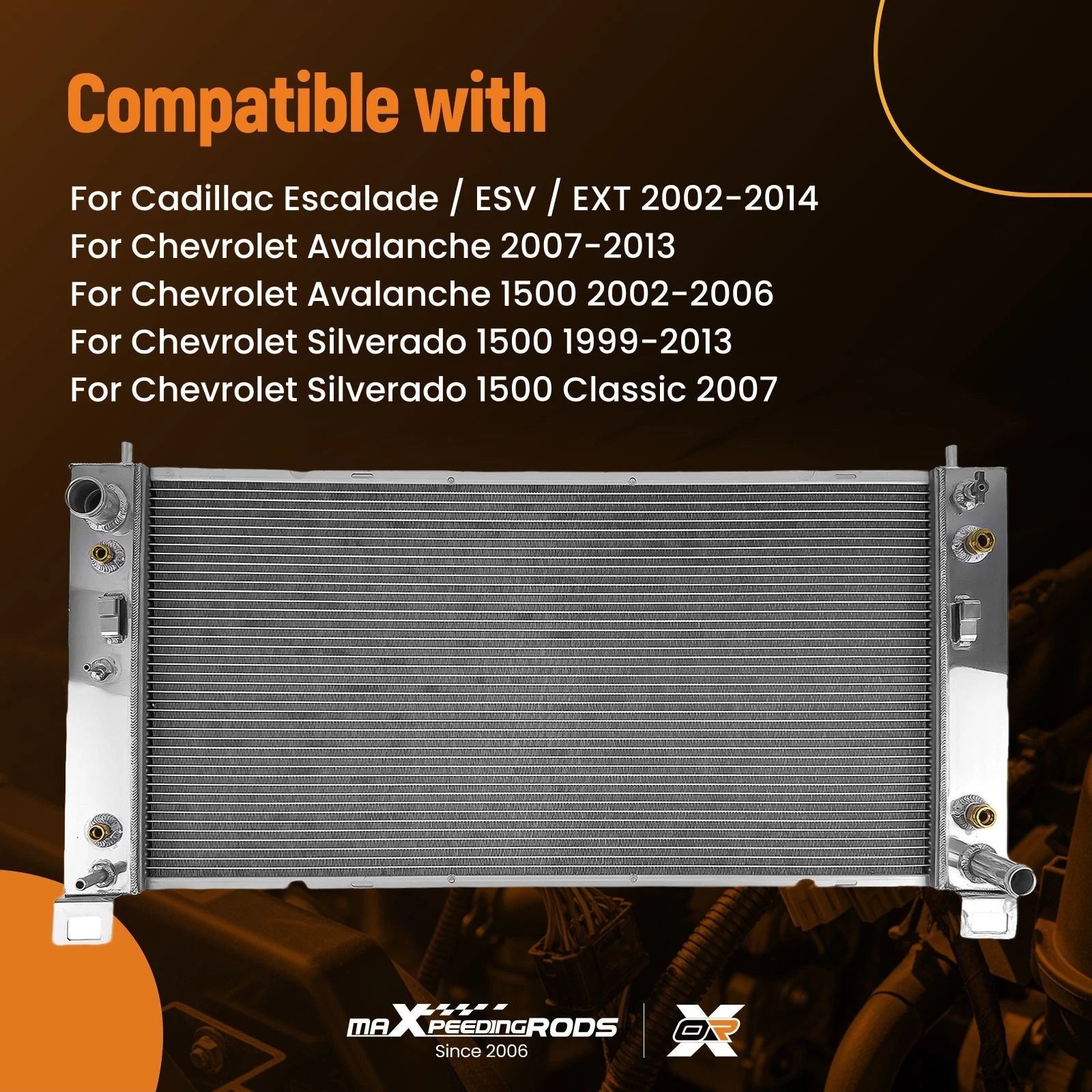 Aluminum Cooling Radiator for GMC Yukon/XL 1500 2500 (2000–2014)