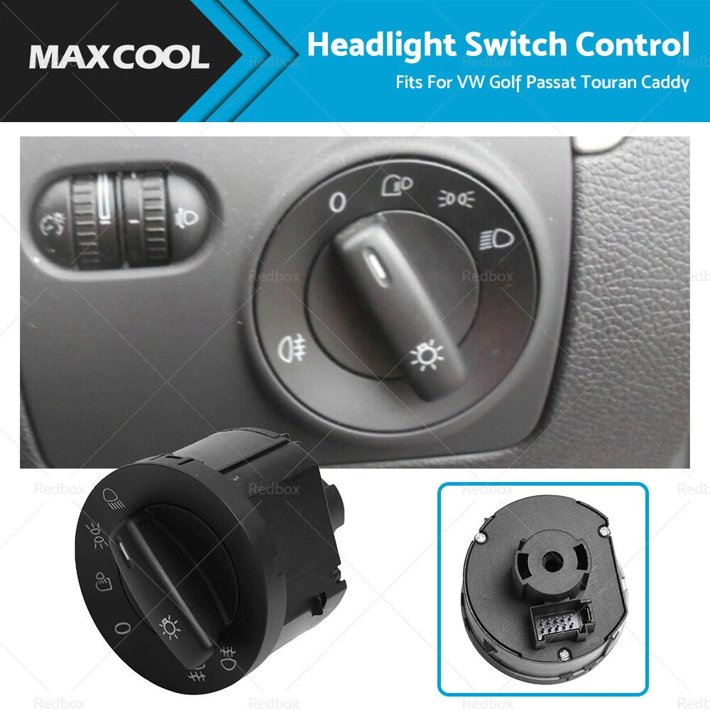 Headlight Switch Button for VW Golf Mk5, Passat, Touran, Caddy (2004–2009)