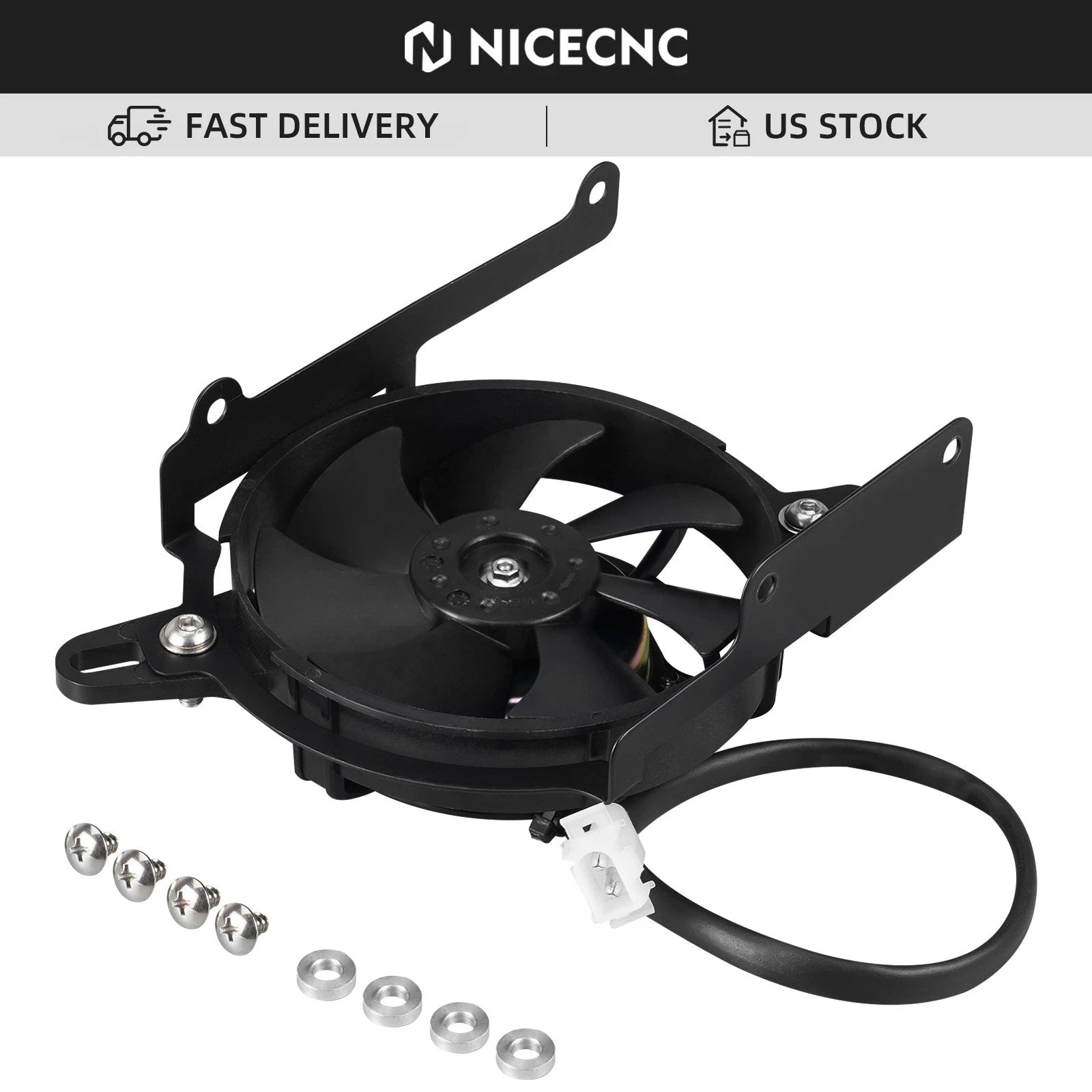 NICECNC Radiator Cooling Fan Kit for KTM 125 250 300 350 450 SX XC F (2023–2025)