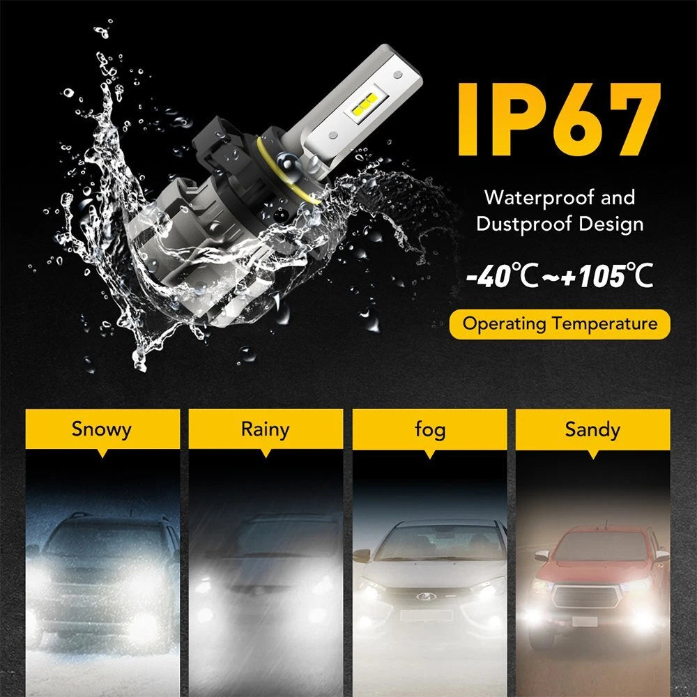 Set of 2 LED Fog Light Bulbs for AUXITO (2504, 5202)