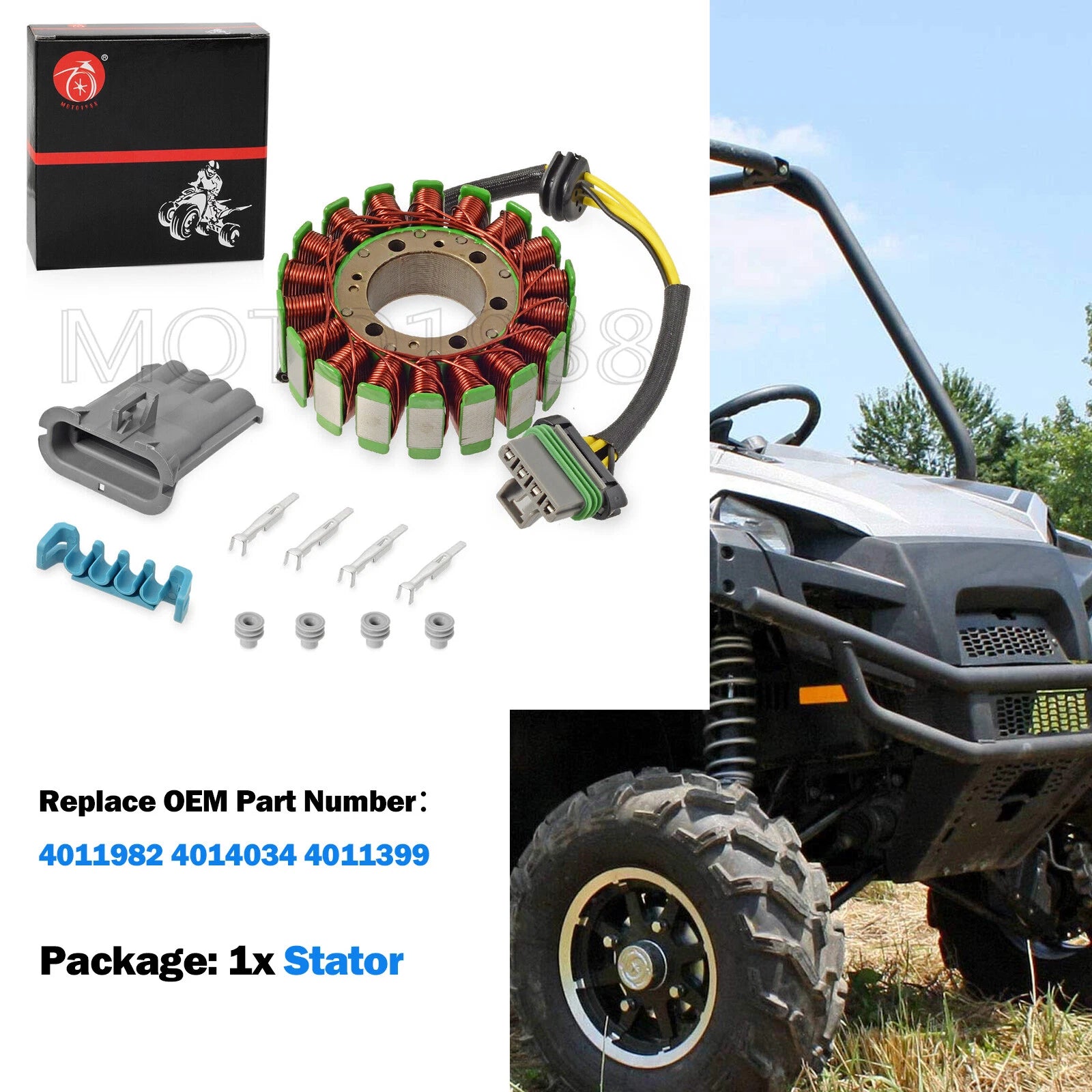 Stator Coil for Polaris RZR Sportsman Ranger 800 700 (2006–2014) 4011982 4014034 4011399