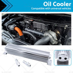 12" Aluminum Dual Pass Finned Transmission Oil Cooler Universal