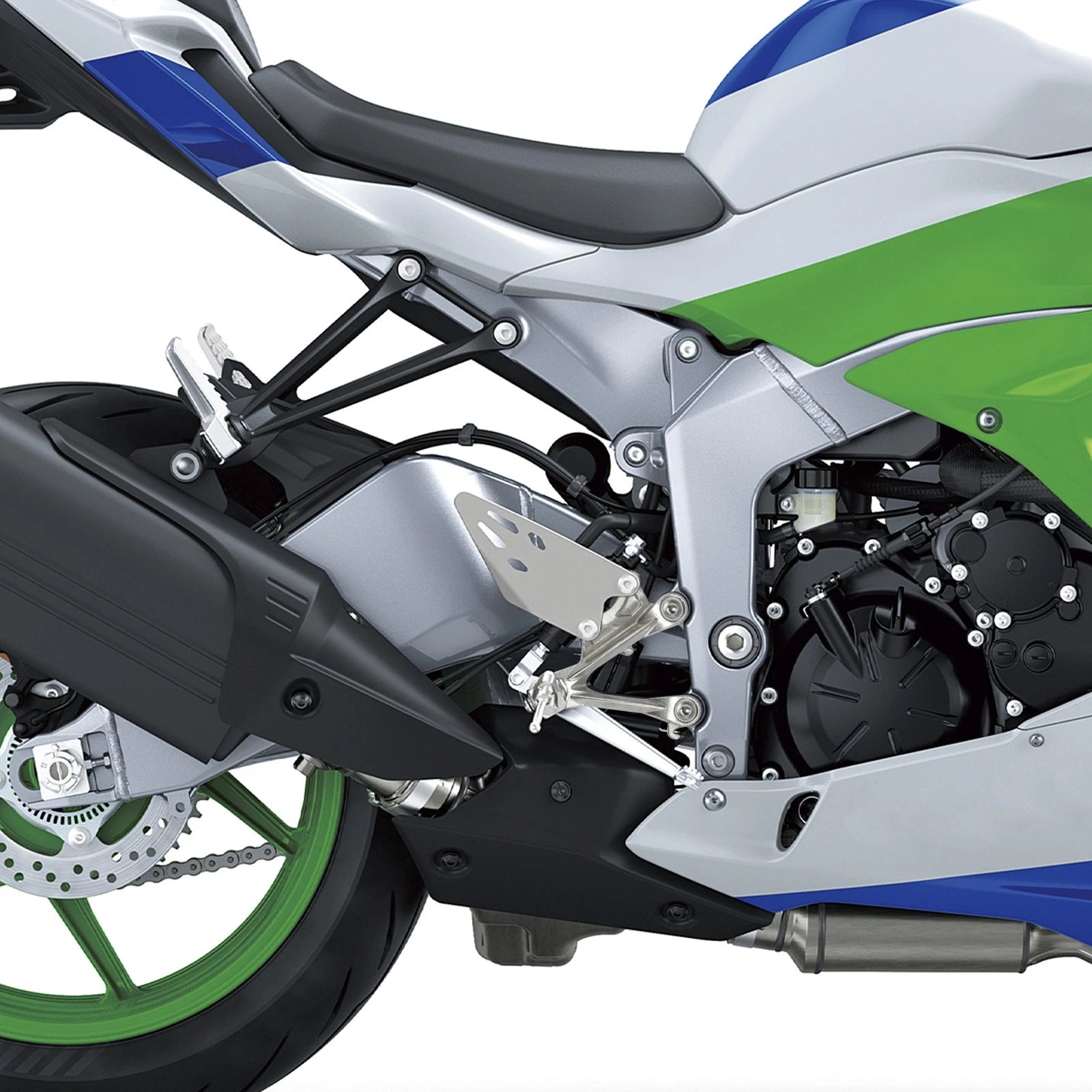 Driver Footpegs Bracket Kit for Kawasaki ZX6R ZX636 (2019–2025)