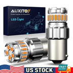 2X 1156 Amber Yellow LED Turn Signal Bulbs for Various Vehicles (CANBUS)