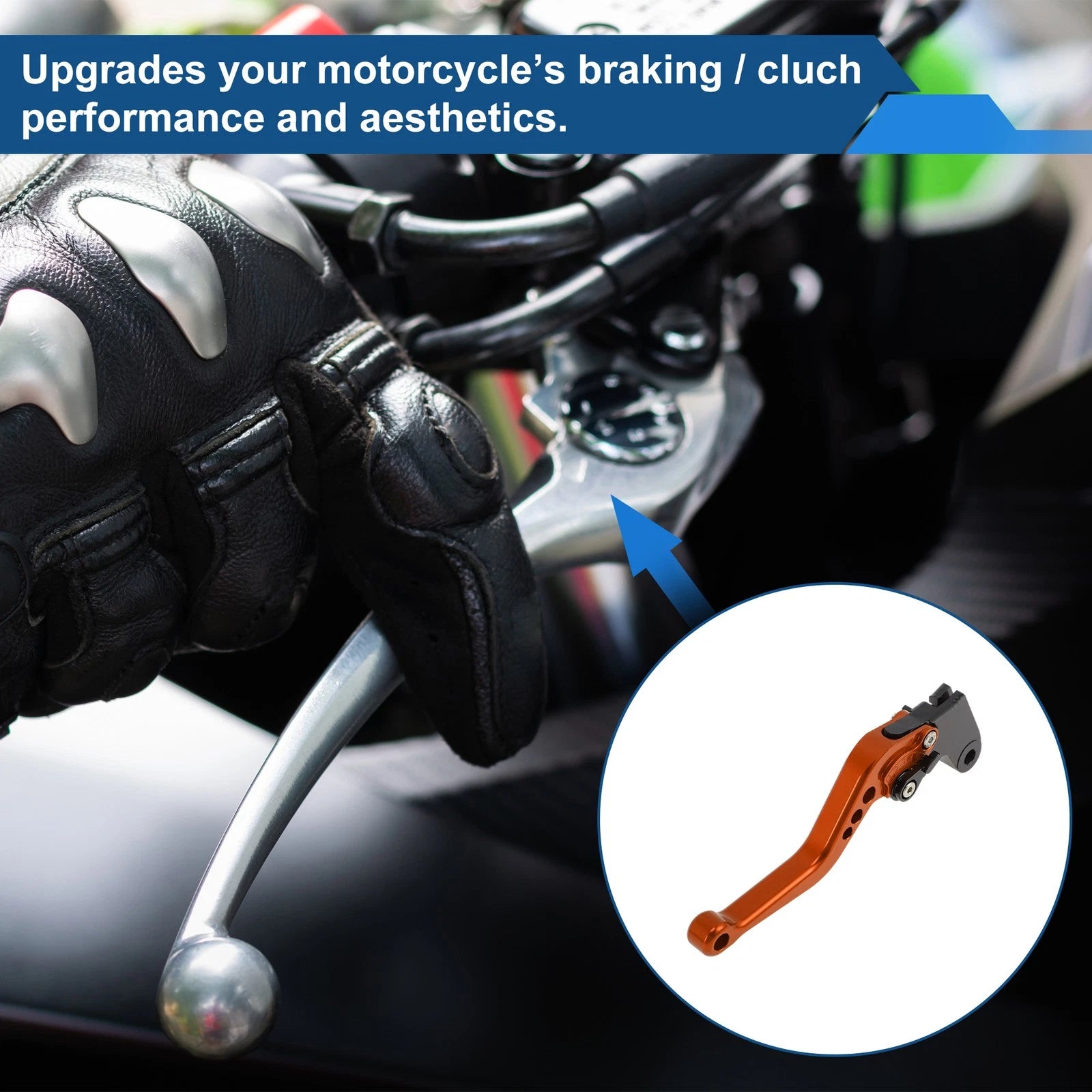 Adjustable Short Brake Clutch Levers 1 Pair for Honda CBF600/SA (2010–2013) Orange