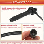 Set of 4 Spark Plug Wire Ignition Coil Cables No.22448AA00A for Subaru Outback (2000–2004)