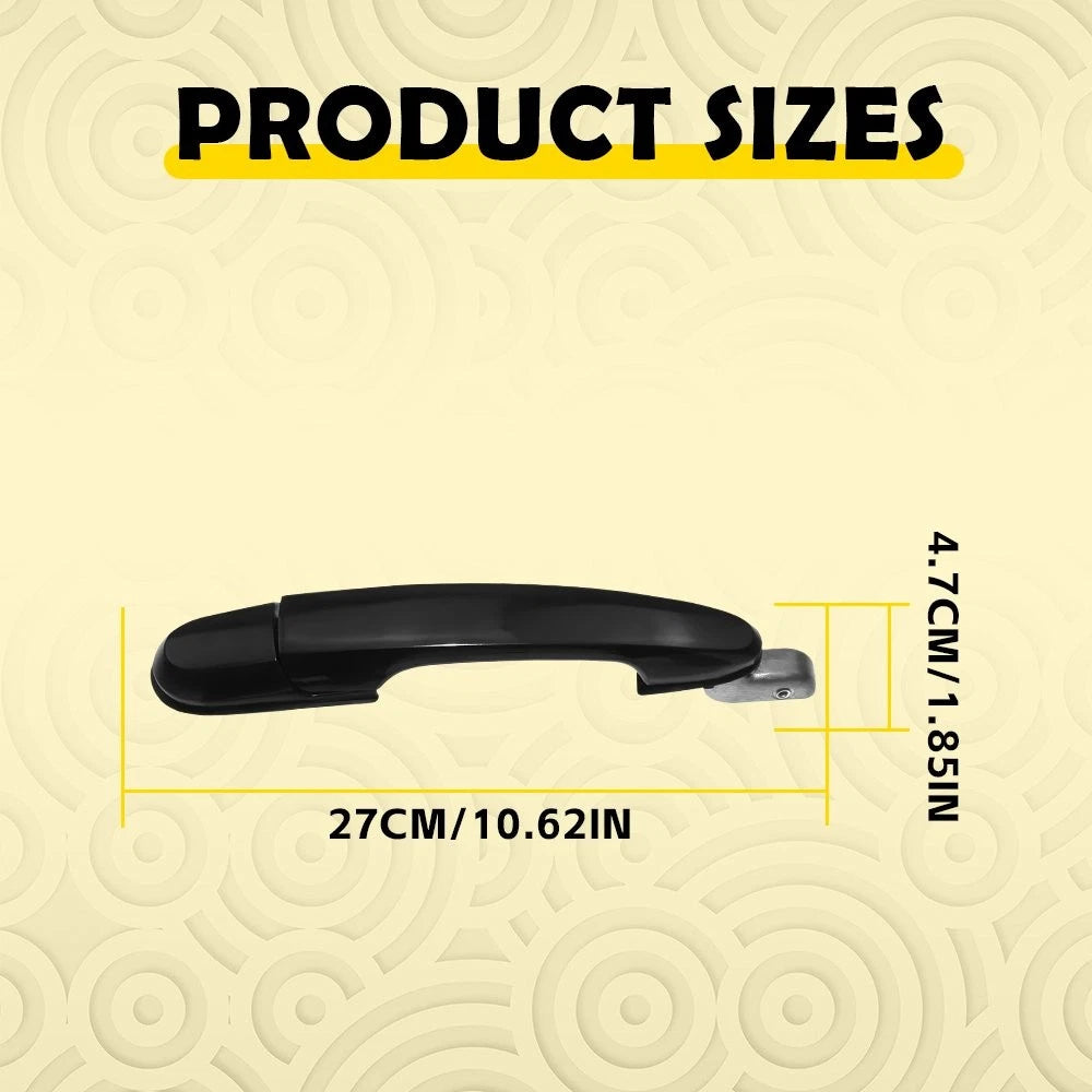 Exterior Door Handle for Hyundai Tucson (2005–2009) Rear Passenger Side Black