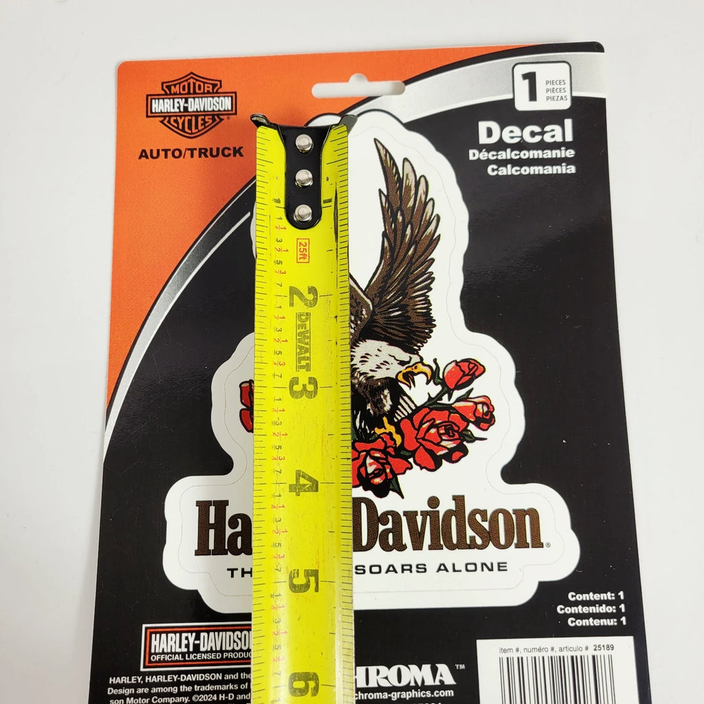Pack of 2 Harley-Davidson Eagle with Roses Vinyl Decal Sticker CG25189