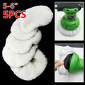 5 x Polishing Bonnet Buffer Pads Soft Wool 6" Car Polisher Waxing