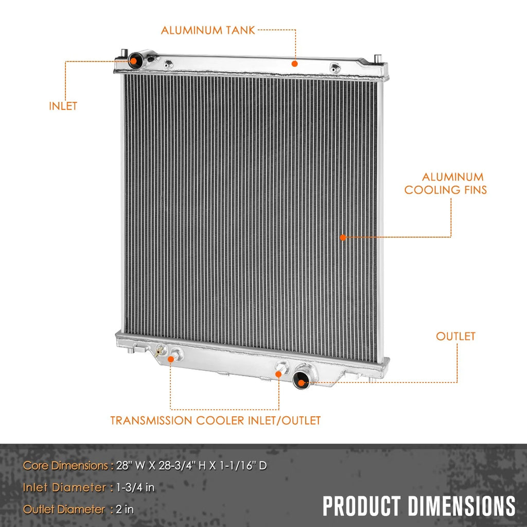 Aluminum Core Cooling Radiator for Ford F-250/F-350/F-450/F-550 (2003–2007)