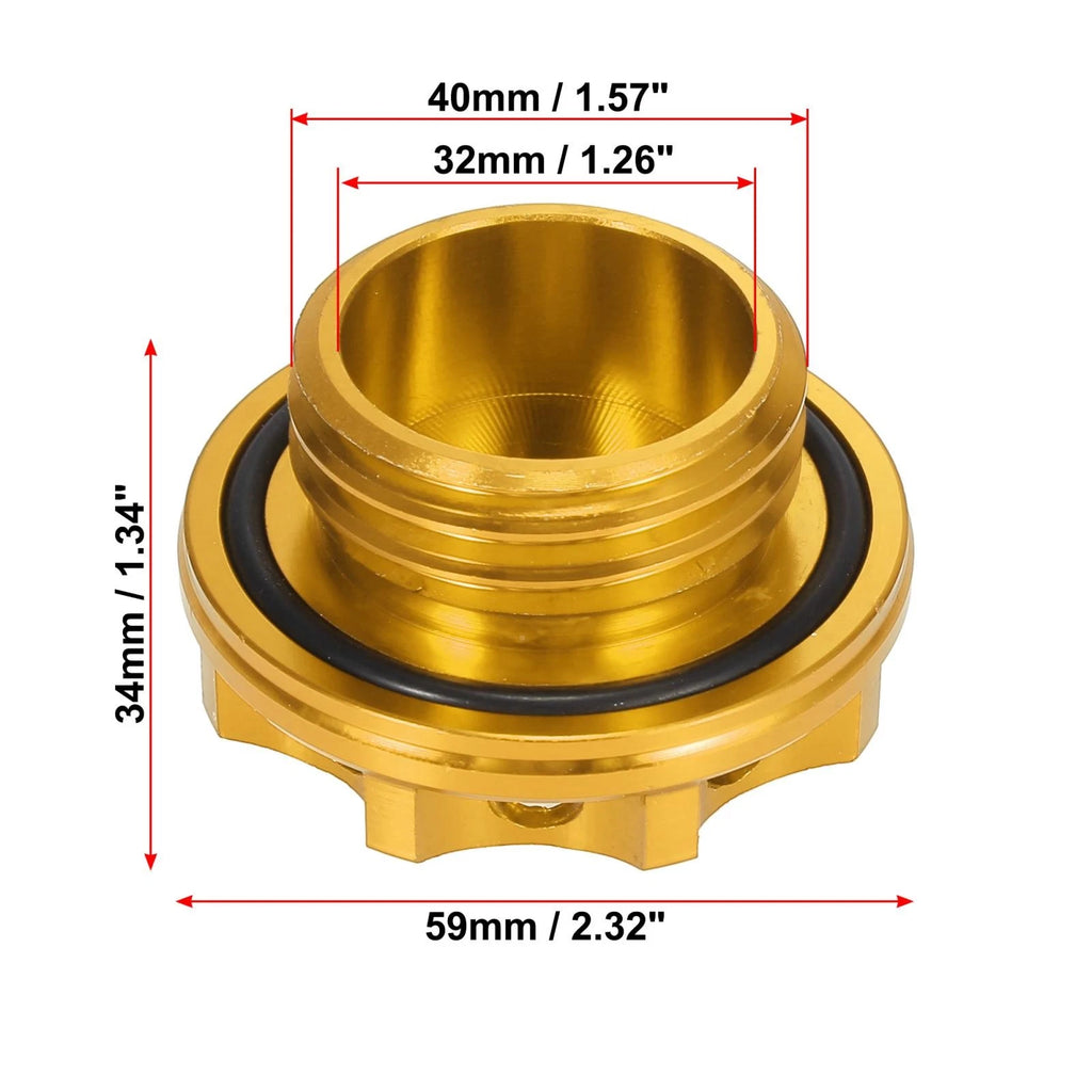 Aluminum Alloy Gas Oil Filler Plug Cover for Subaru 