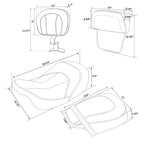 Rider & Passenger Seats & Backrest Pad for Harley CVO Road Glide (2014-2023)