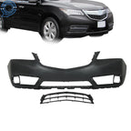 Front Bumper Cover for Acura MDX (2014–2016) with Fog Light Cut, Lower Grille