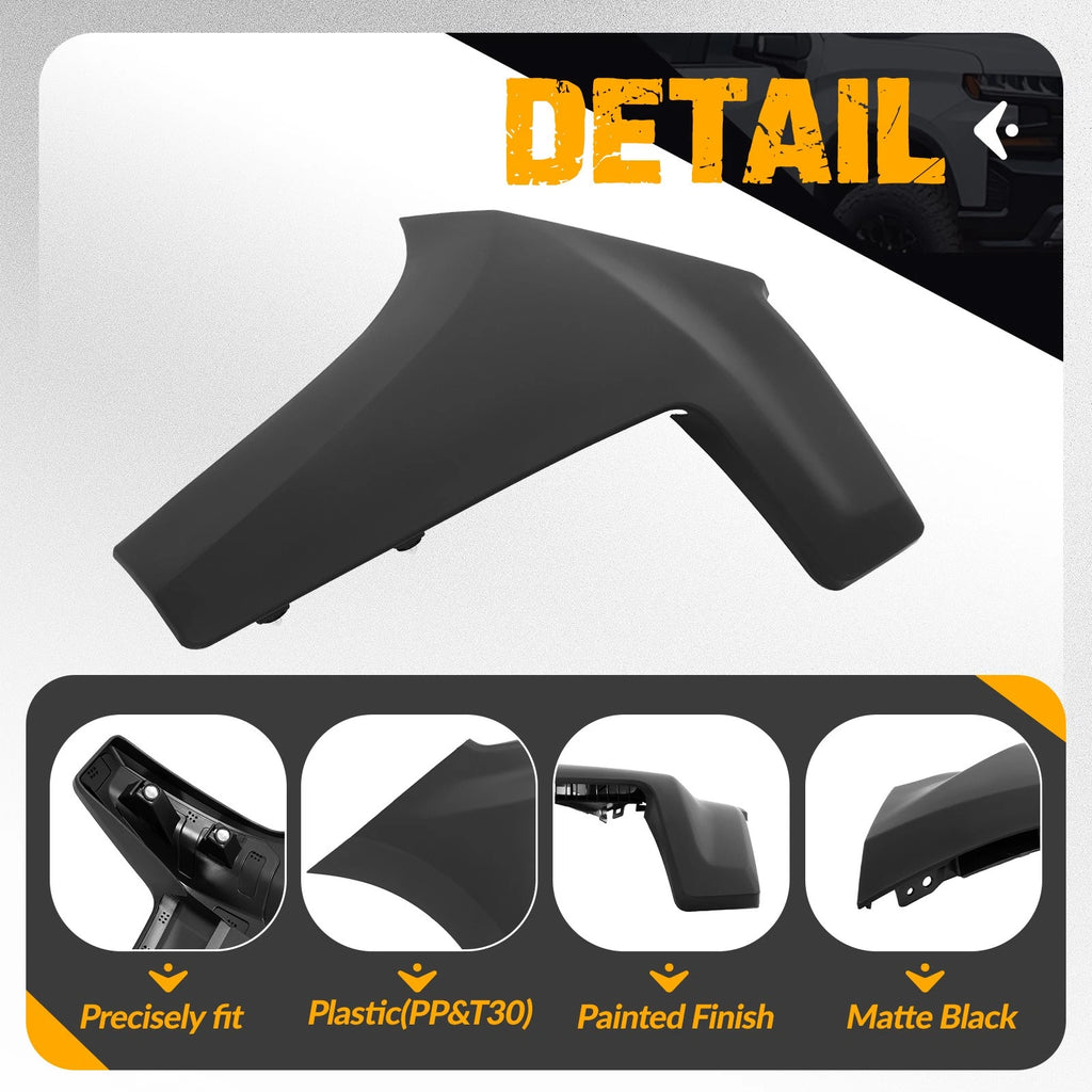 Right Bumper End Cap for Chevy Silverado 1500 (2019–2022)