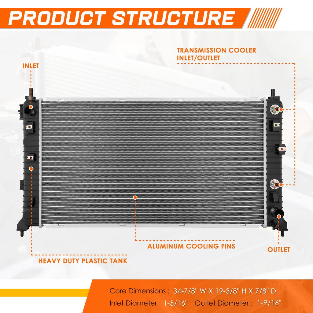 Aluminum Core Radiator for Silverado/Sierra 1500 LTD 2019–2026 DPI-13767