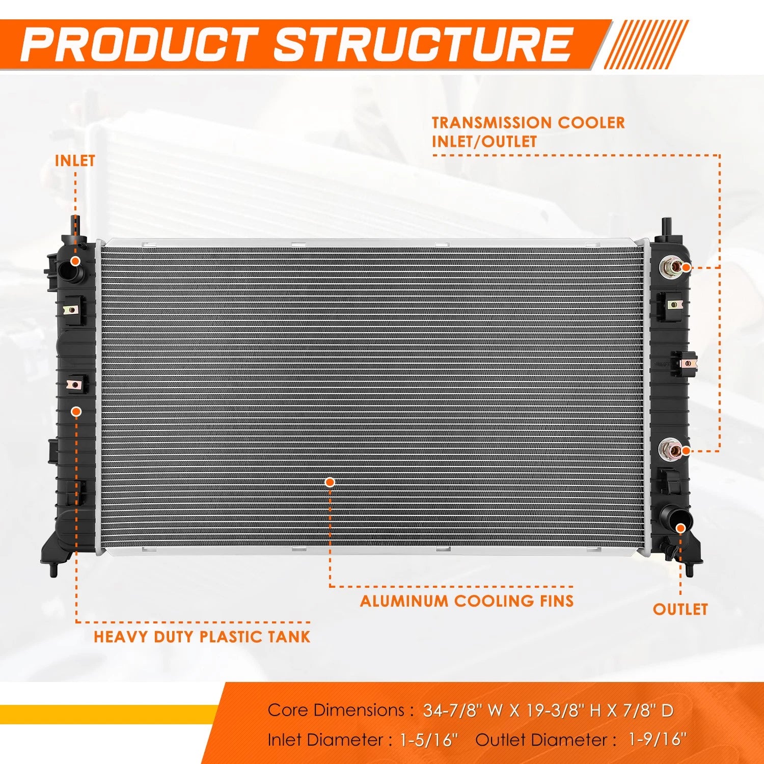 Aluminum Core Radiator for Silverado/Sierra 1500 LTD 2019–2026 DPI-13767