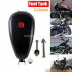 3.3 Gallon Black Gas Fuel Tank Kit for Harley Sportster 1200 & 883 (2004-2023)