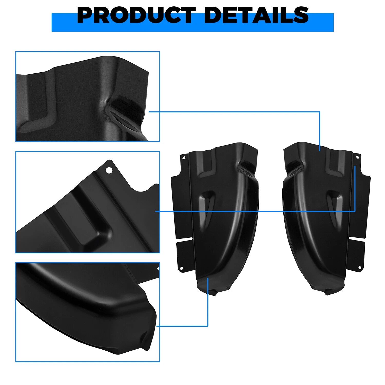 Pair of Cab Corners for Dodge Ram 1500 2500 3500 (2002–2008) Rust Repair