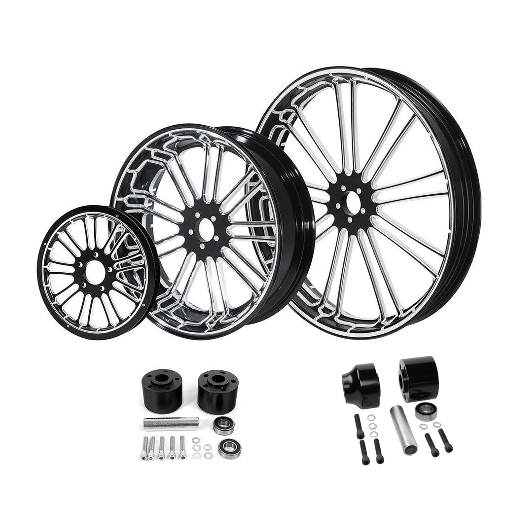 23'' Front 18'' Rear Wheel Rim Hub Belt Pulley for Harley Touring (2009–2023)