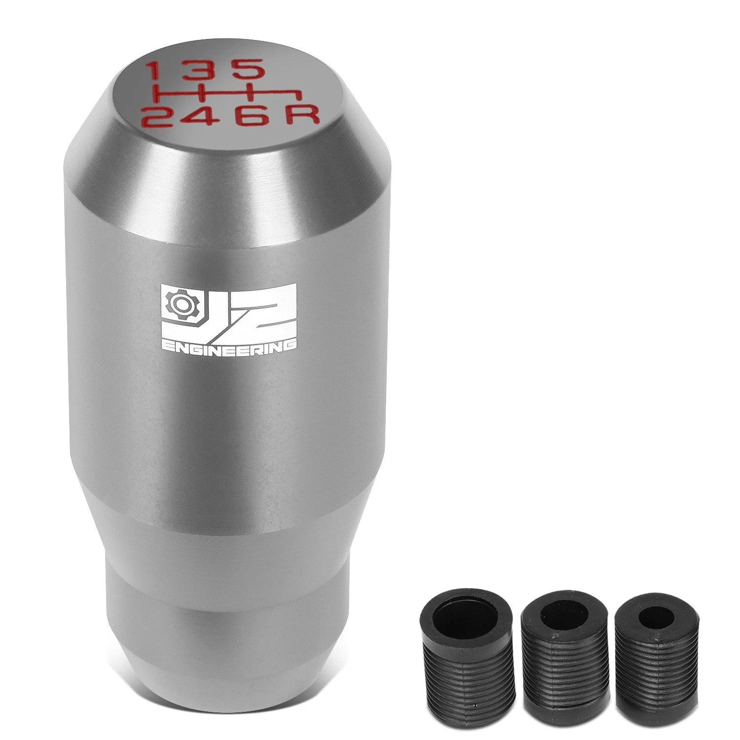 Shift Knob for Universal Fit (Aluminum, Silver, Thread Adapters)