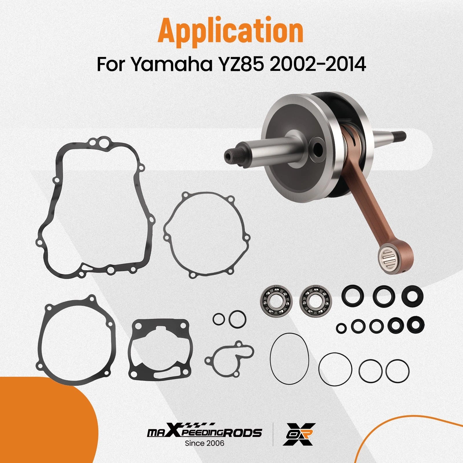 Crankshaft Gaskets Seals Bottom End Rebuild Kit for Yamaha YZ85 (2002-2014)